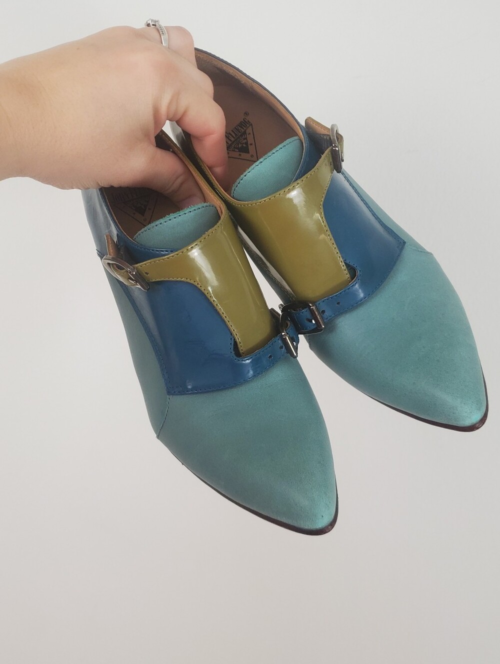 John Fluevog Conversations Glenham Heeled monkstrap shoe Womens Size 6 - Picture 4 of 12